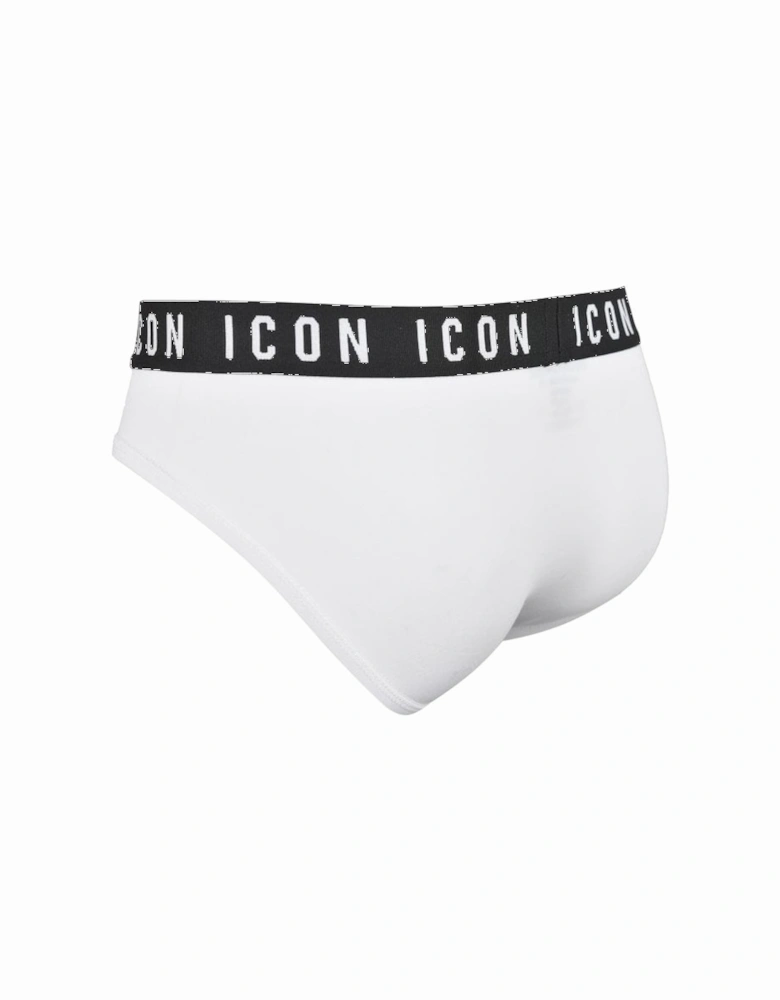 ICON Waistband Brief, White/black