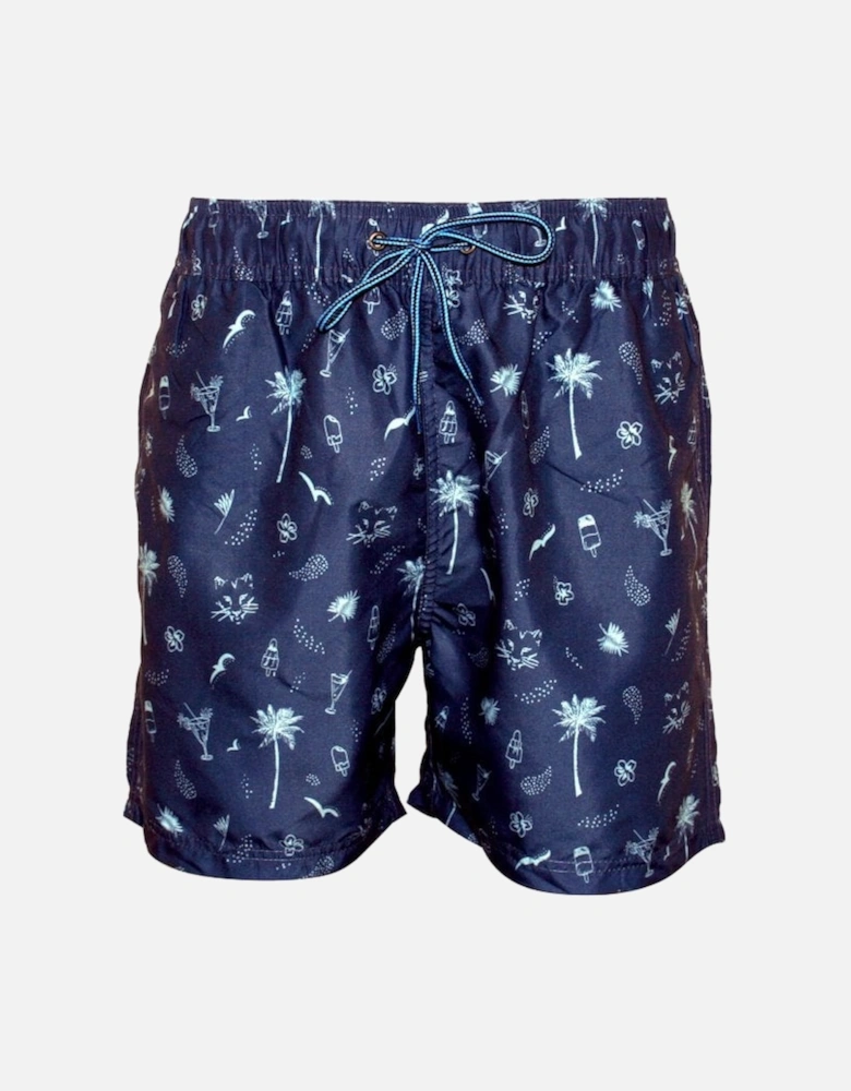 Lollies & Cocktails Print Swim Shorts, Navy