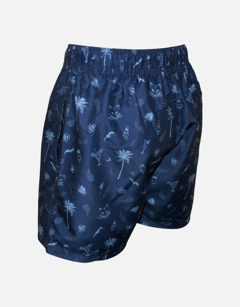 Lollies & Cocktails Print Swim Shorts, Navy