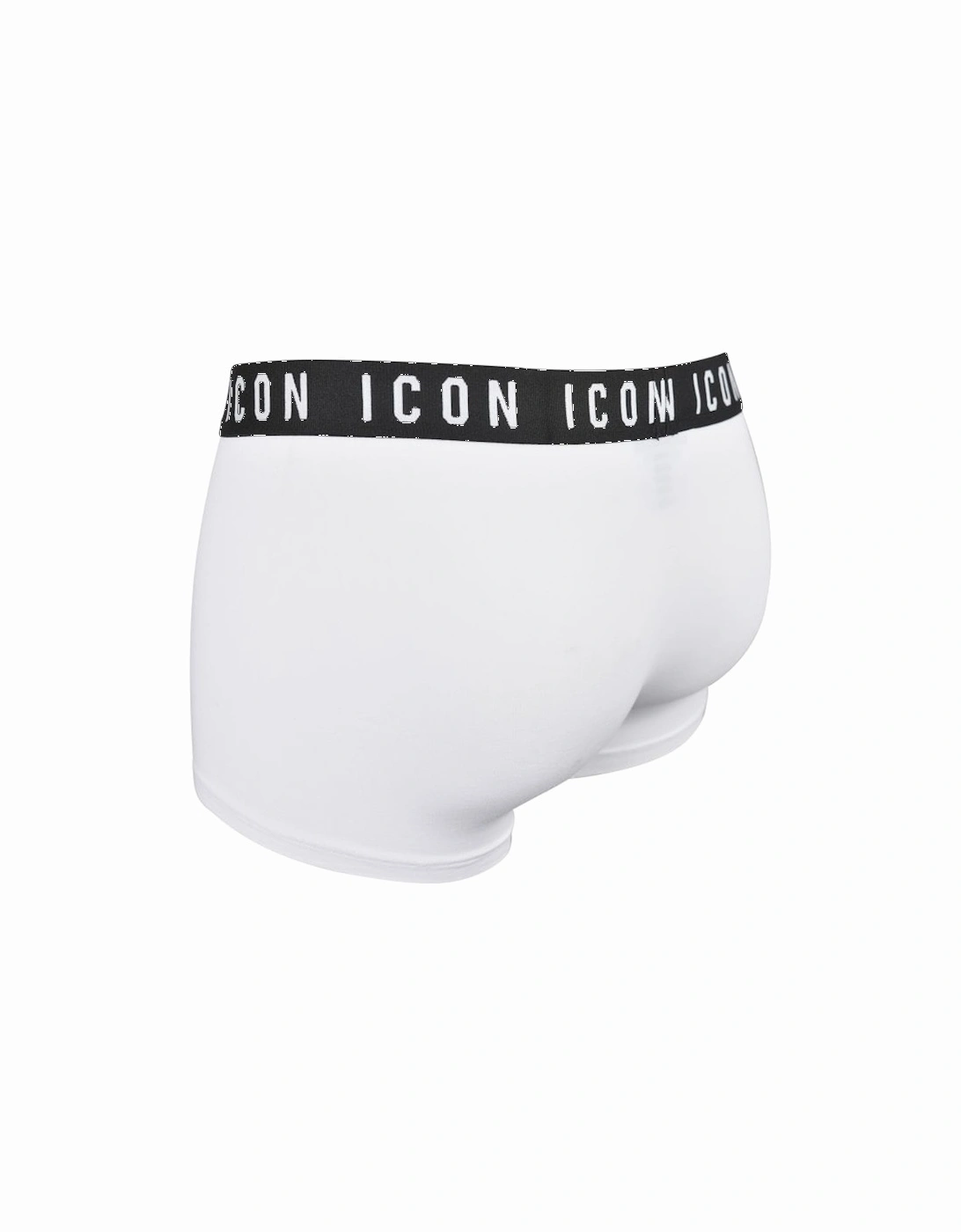 ICON Waistband Boxer Trunk, White/black