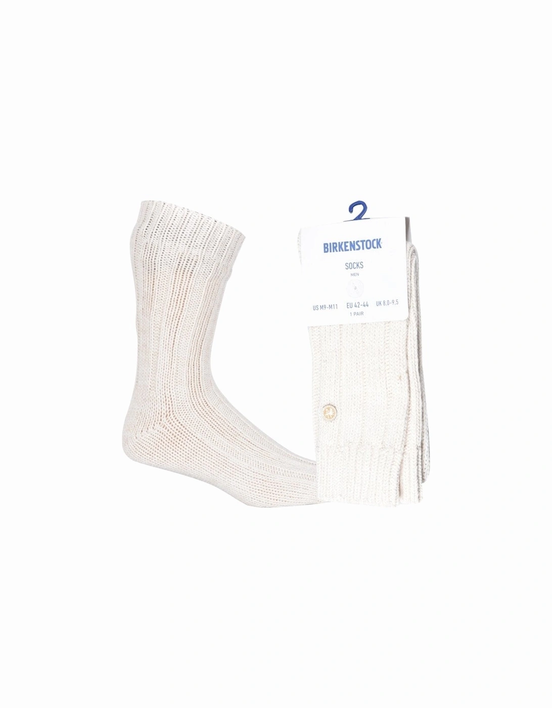 Cotton Twist Boot Socks, Off White Melange, 4 of 3