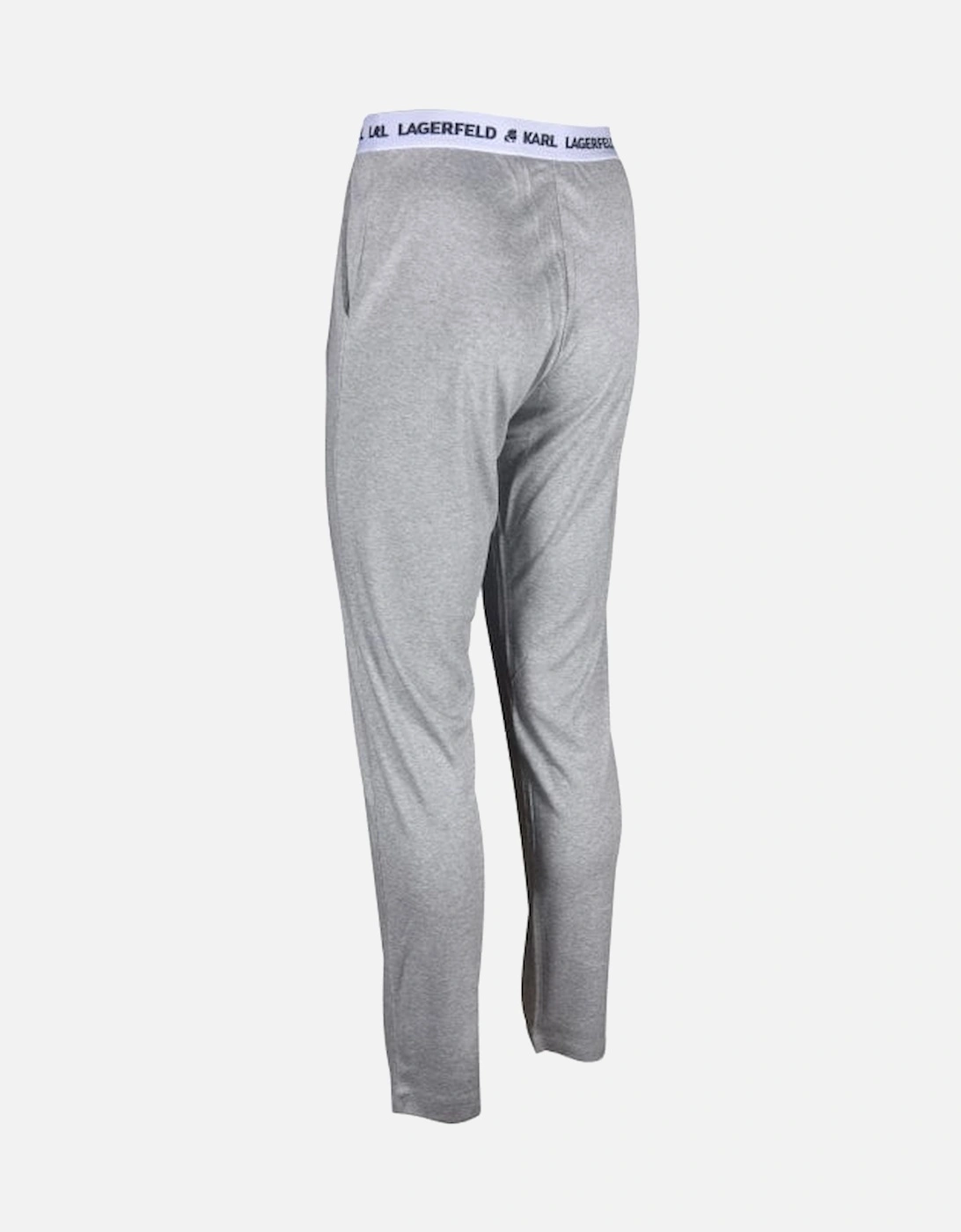Lyocell Organic Cotton Logo Lounge Pants, Grey Melange