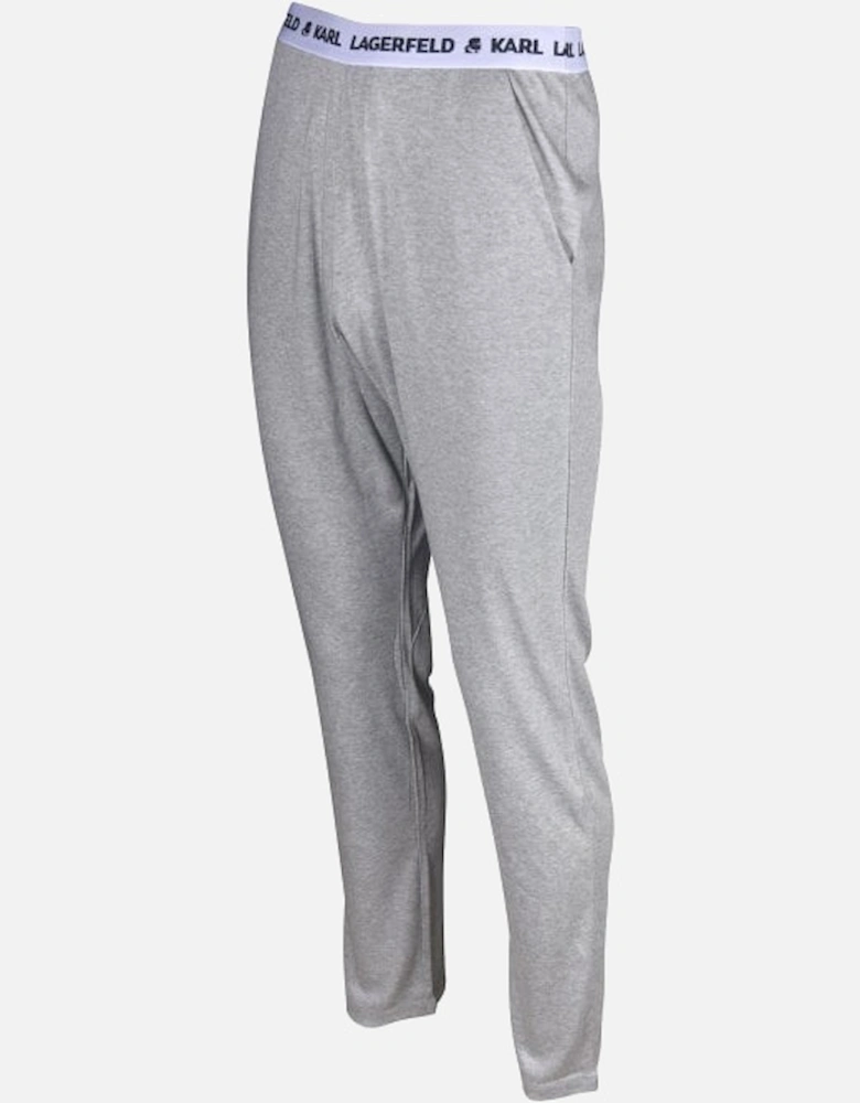 Lyocell Organic Cotton Logo Lounge Pants, Grey Melange