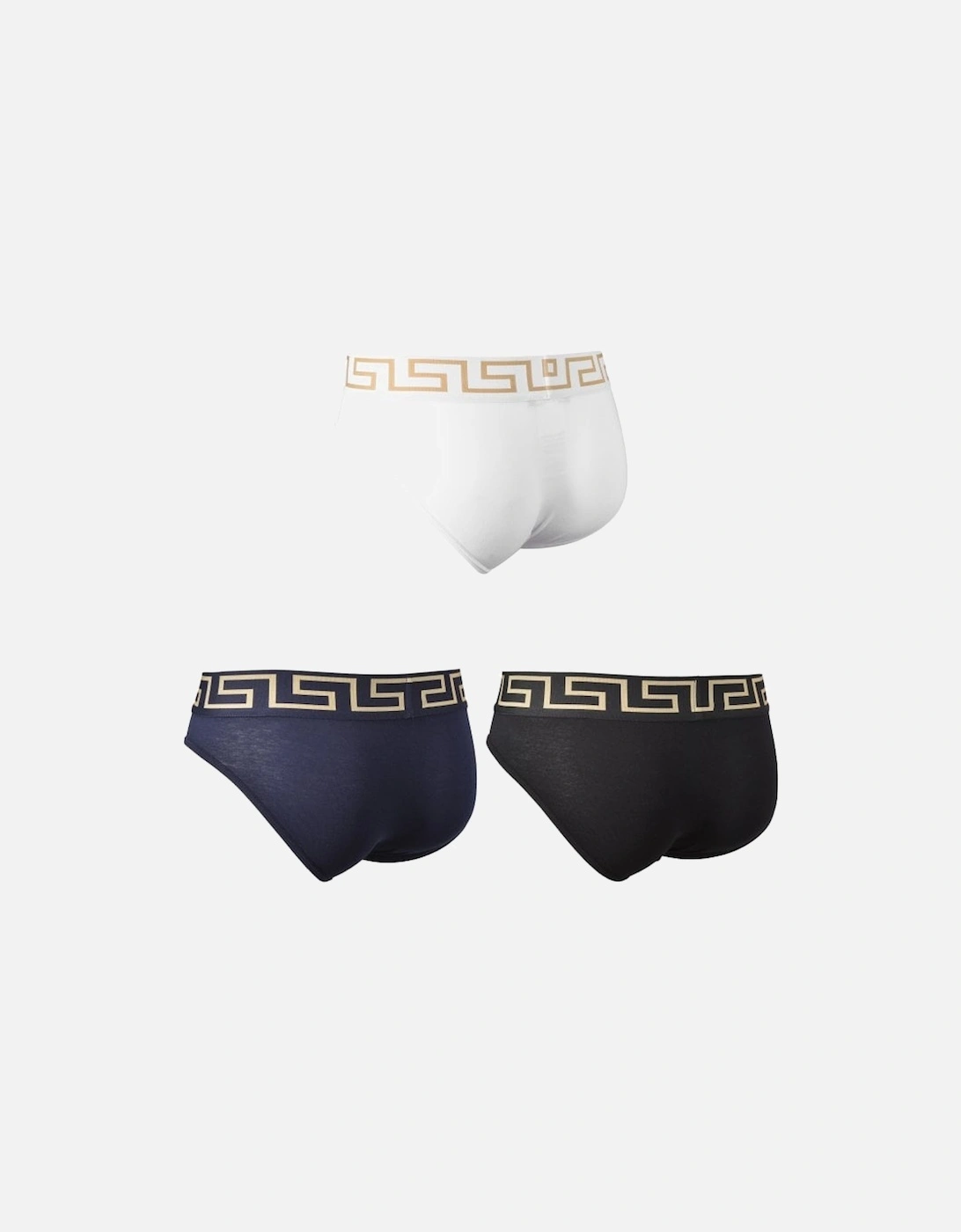 3-Pack Iconic Low-Rise Briefs, Black/White/Navy