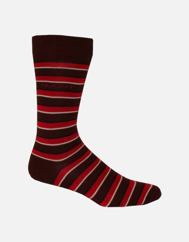 2-Pack Spots & Stripes Socks Gift Box, Burgundy