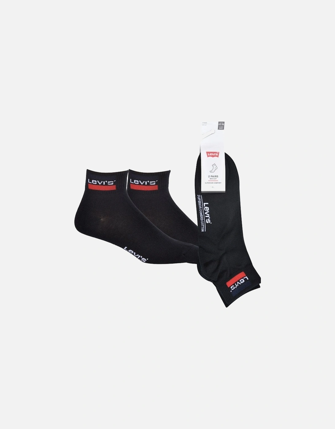 2-Pack Sportswear Logo Mid-Cut Socks, Black, 5 of 4