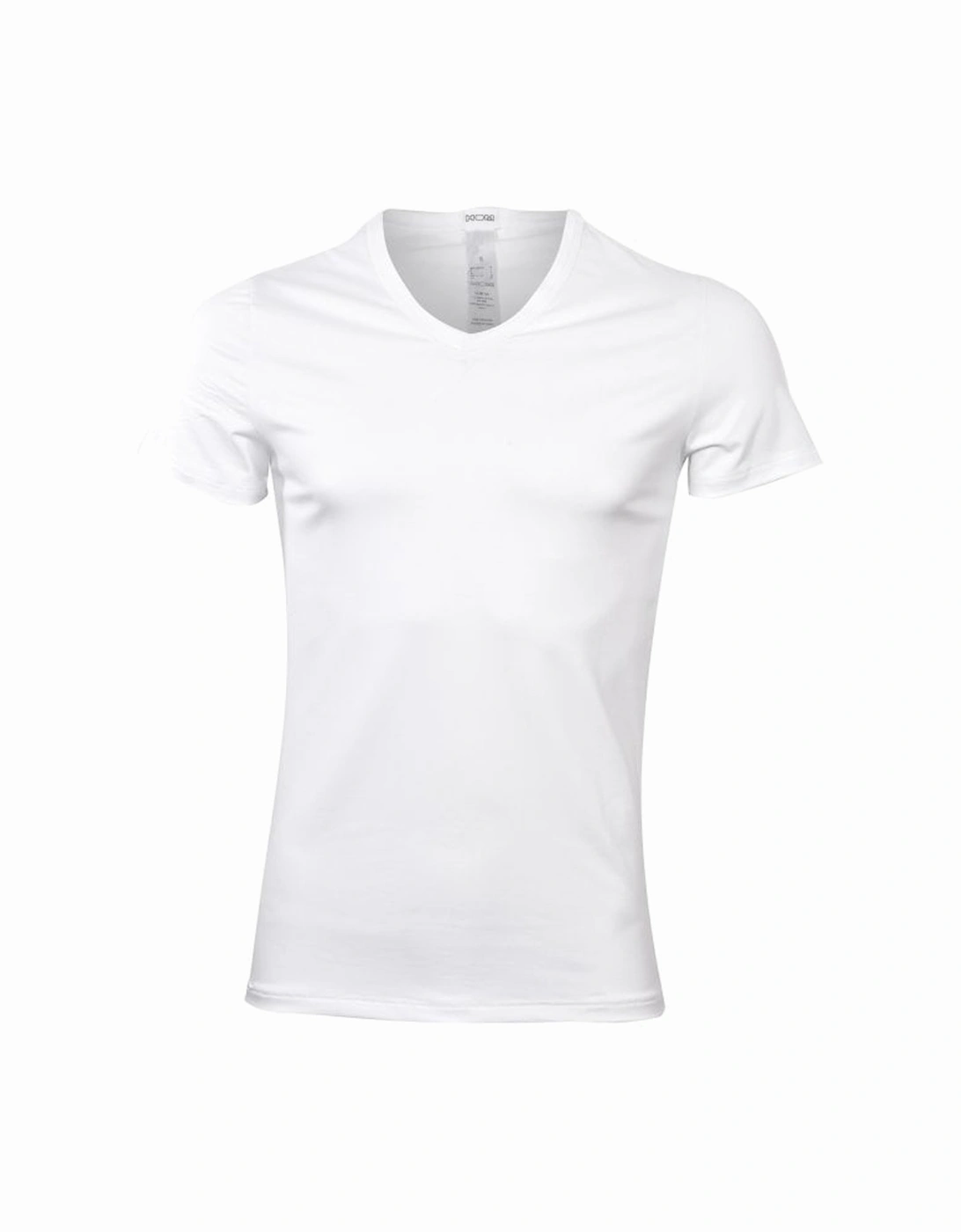 Cotton Modal V-Neck T-Shirt, White, 6 of 5