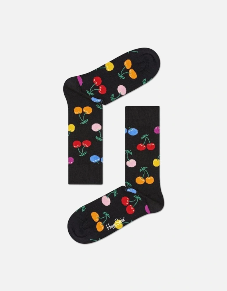 Cherry Socks, Black/multi