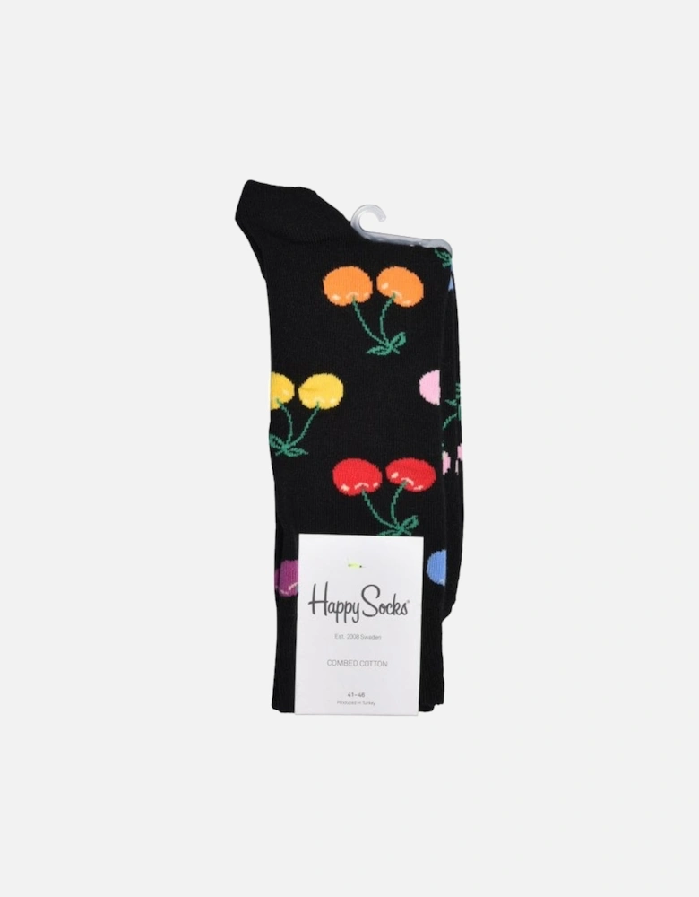 Cherry Socks, Black/multi