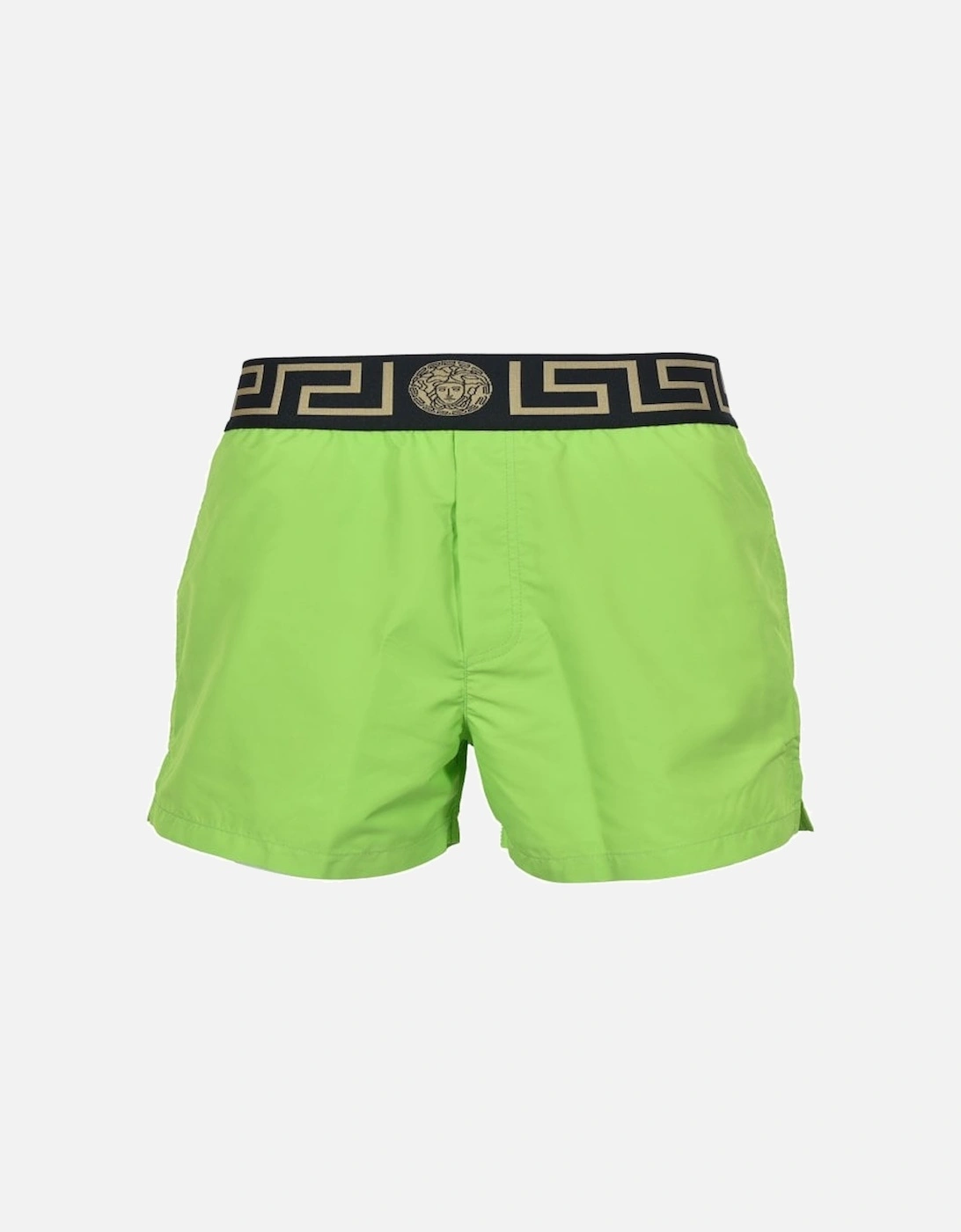 Iconic Greca Luxe Swim Shorts, Lime/black/gold, 5 of 4