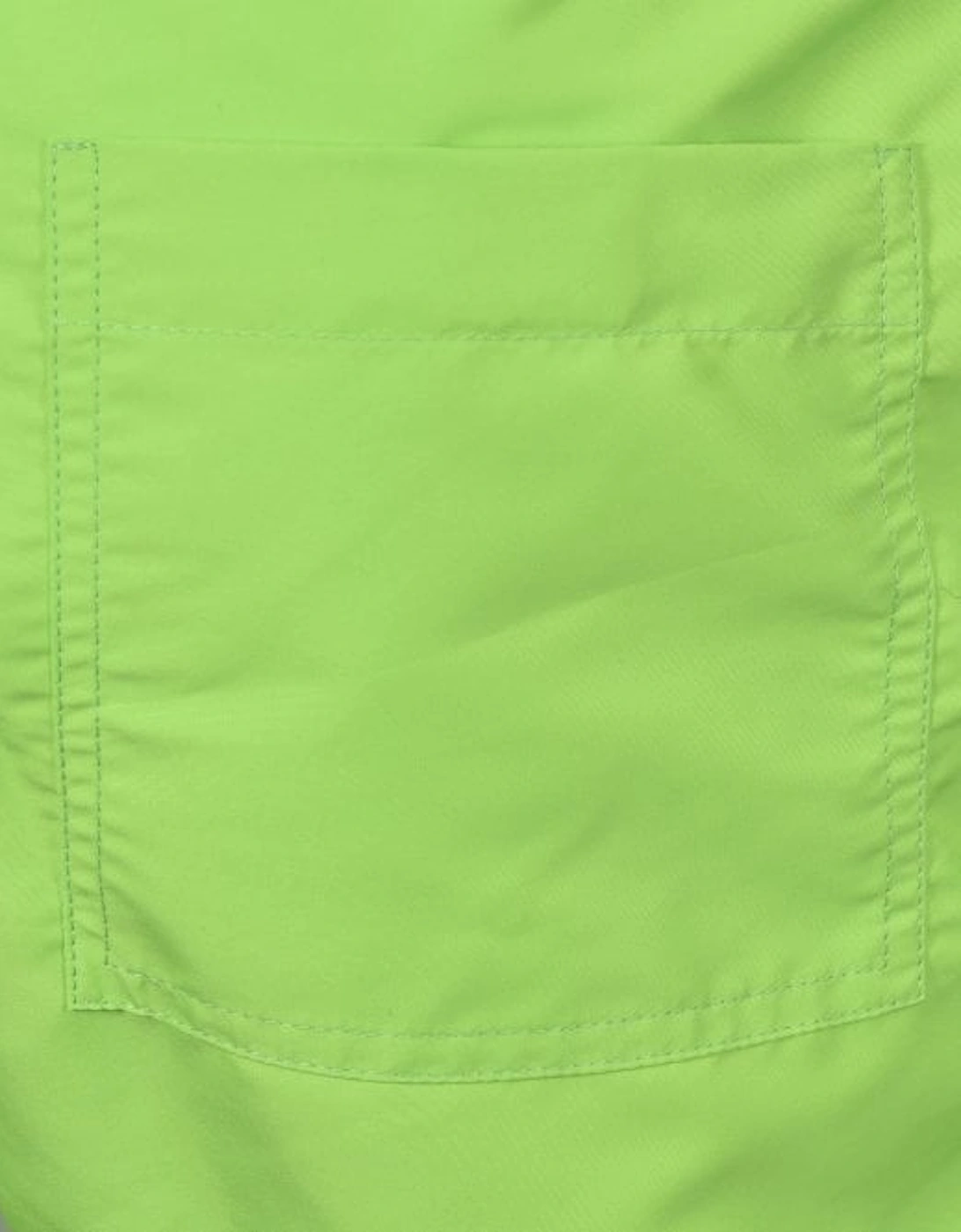 Iconic Greca Luxe Swim Shorts, Lime/black/gold