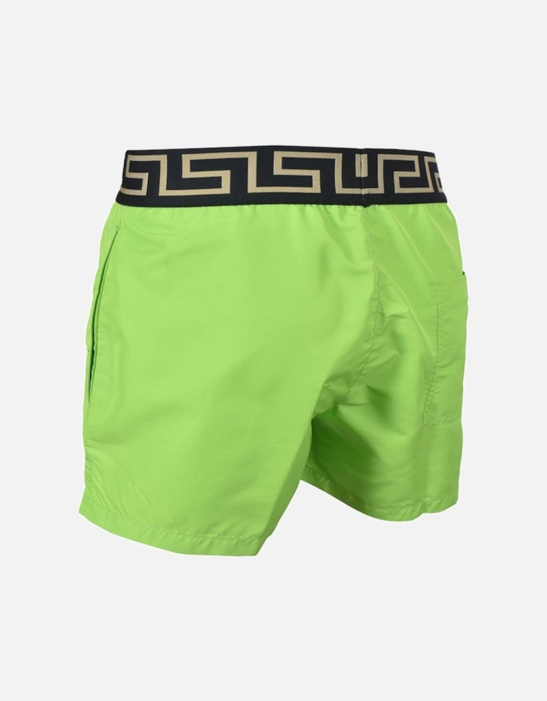 Iconic Luxe Swim Shorts, Lime/black/gold