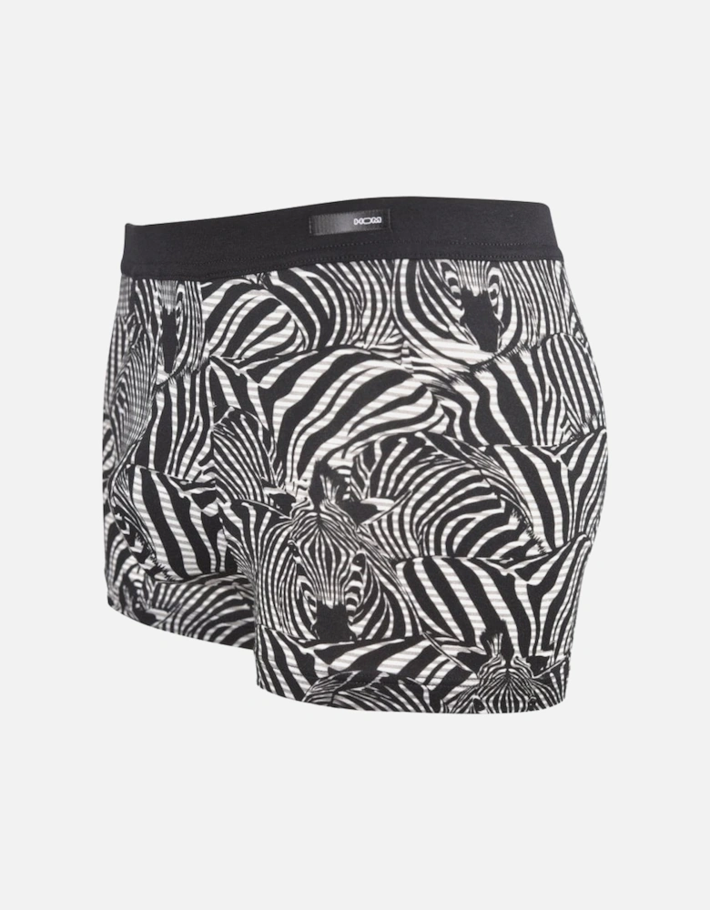 Marty Stripes Comfort Boxer Trunk, Black/white