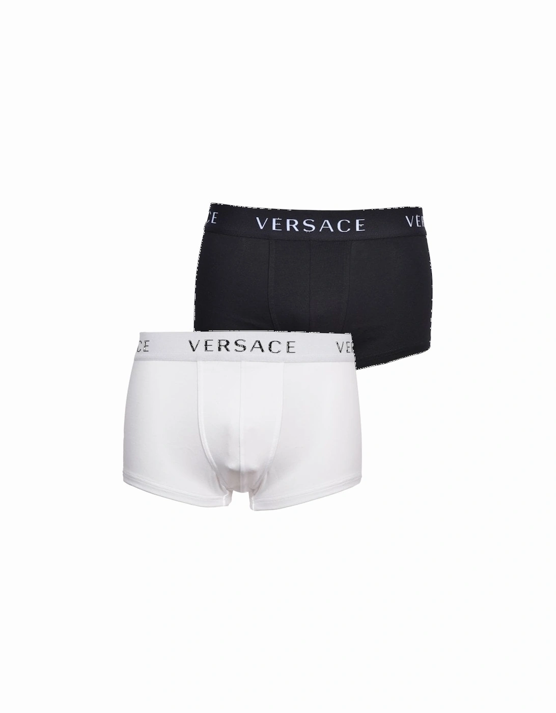 2-Pack Classic Logo Low-Rise Boxer Trunks, Black/White, 6 of 5
