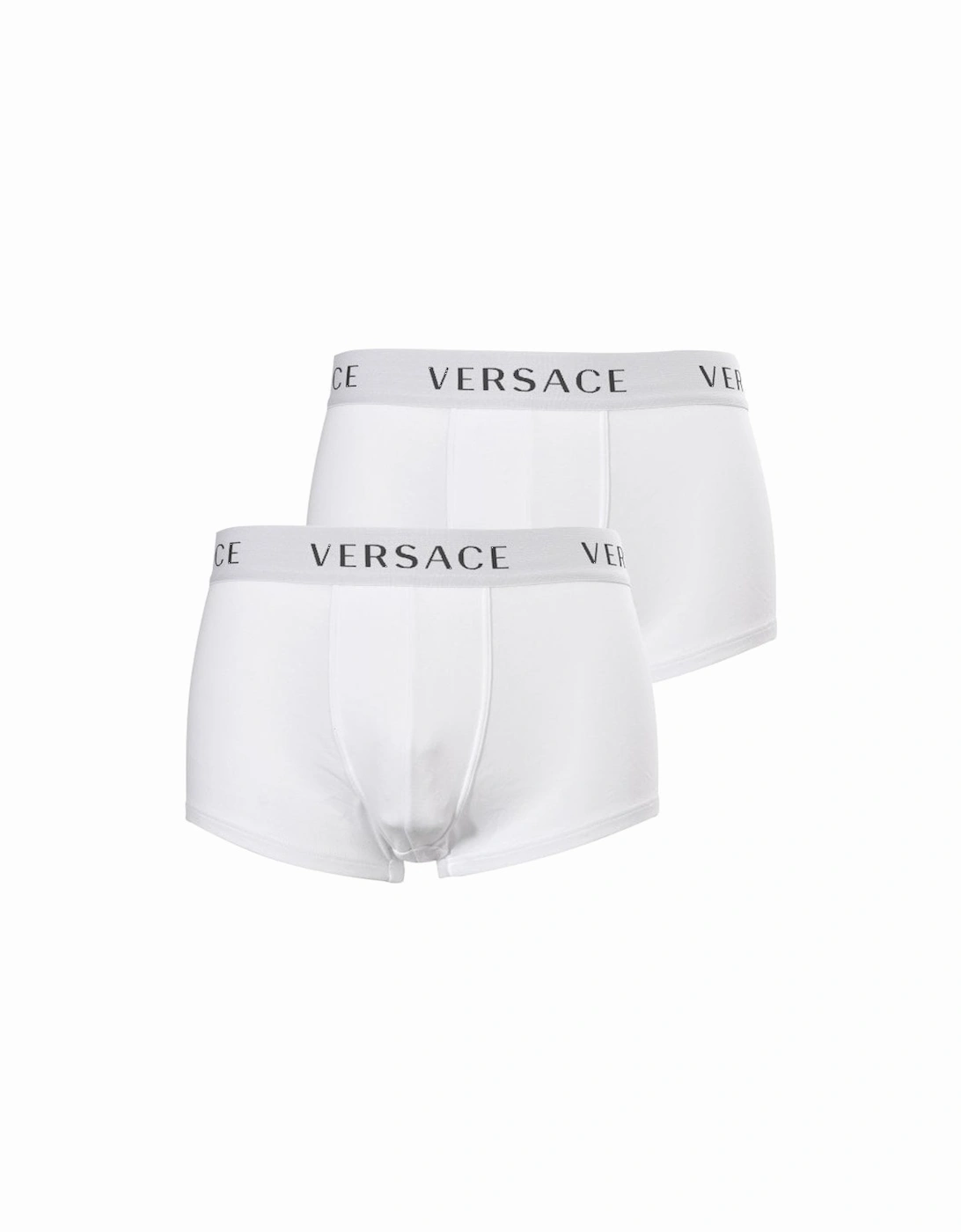 2-Pack Classic Logo Low-Rise Boxer Trunks, White, 6 of 5