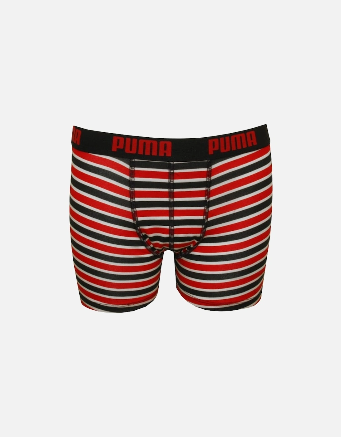 2-Pack Printed Stripe Boys Boxer Briefs, Red/Grey