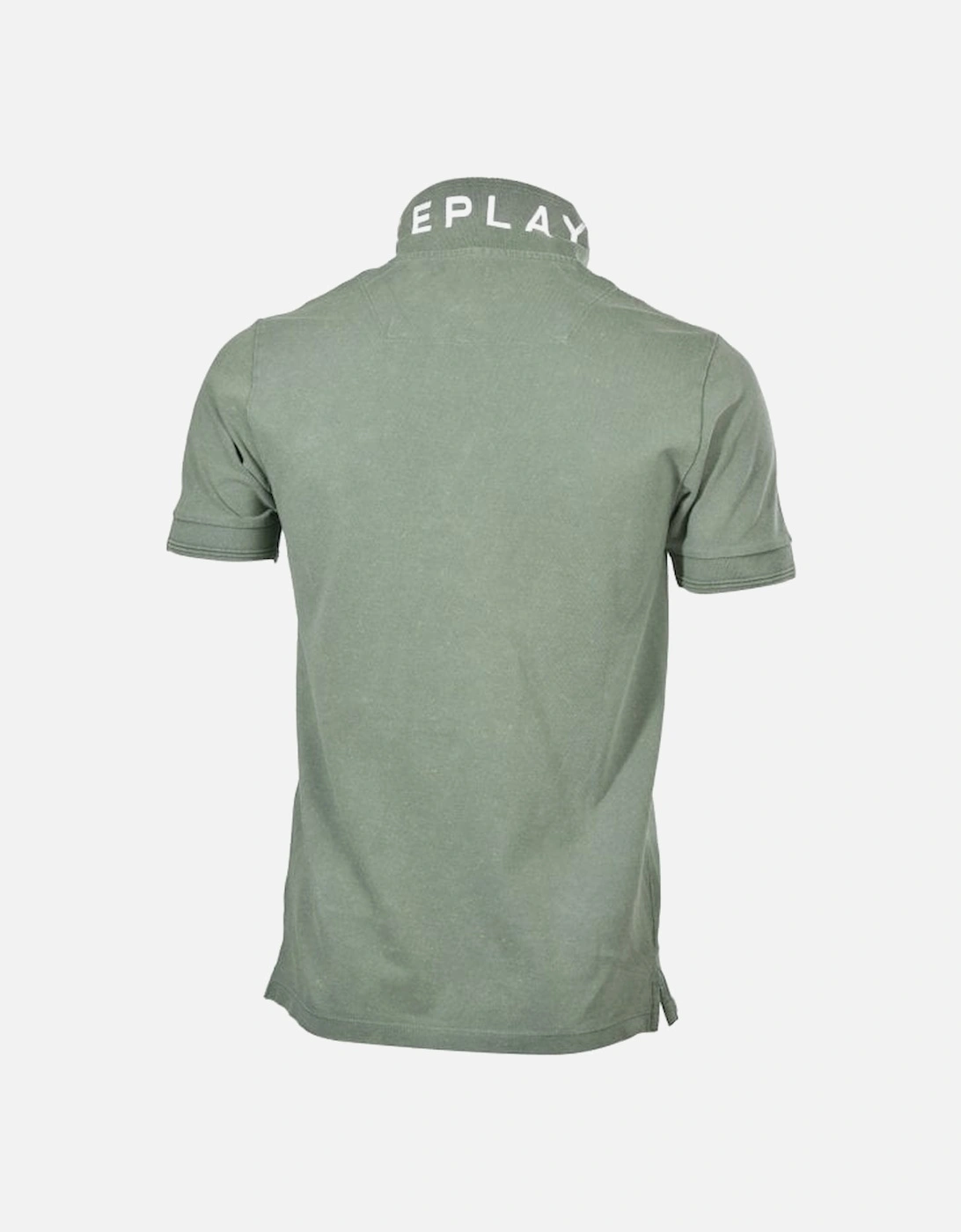 Pique Polo Shirt, Olive Green