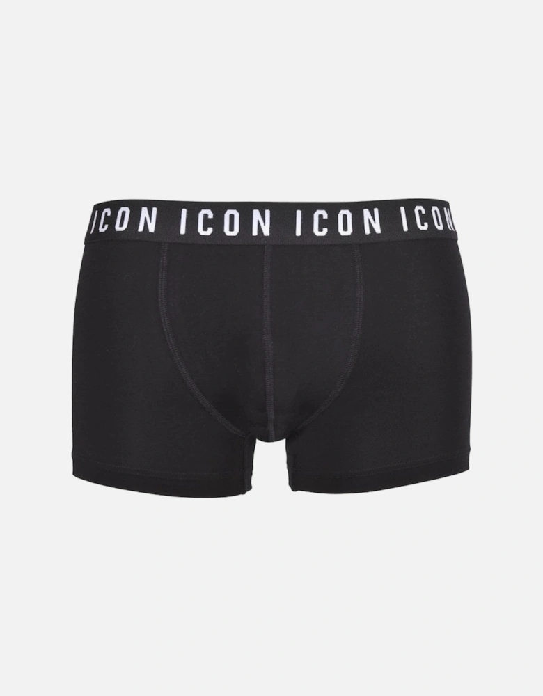 ICON Waistband Boxer Trunk, Black/white