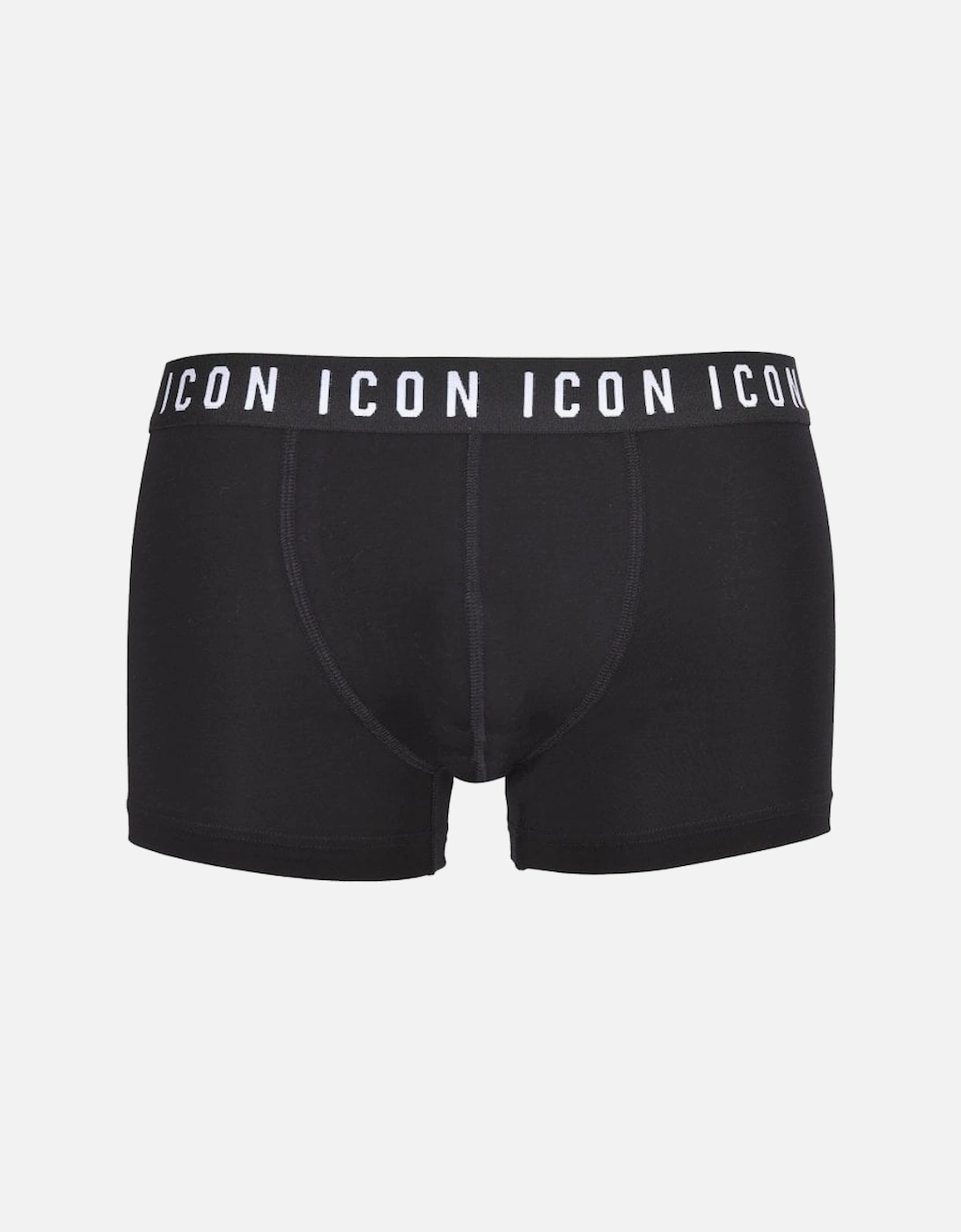 Dsquared2 Men's Black Icon Waistband Boxer Trunk, /White - : 32/30/31 Small