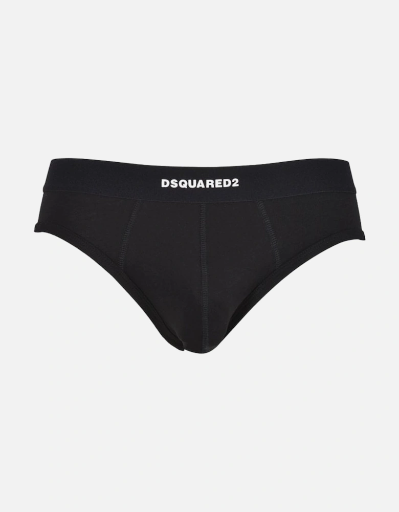 Logo Waistband Brief, Black