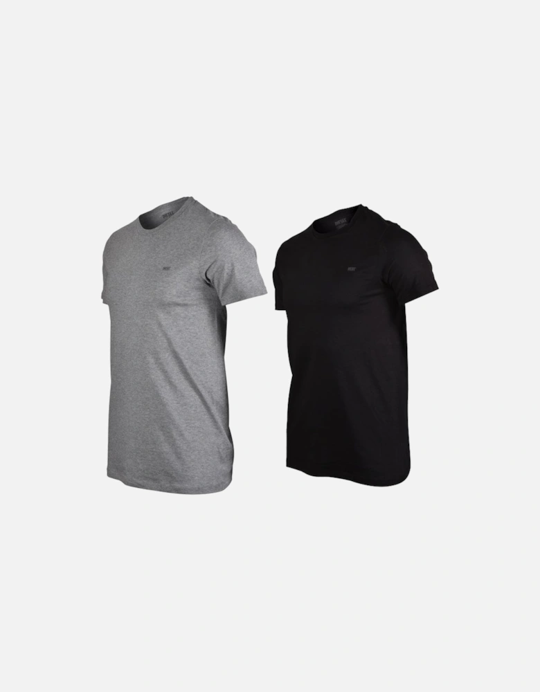 2-Pack Crew-Neck T-Shirts, Black/Grey