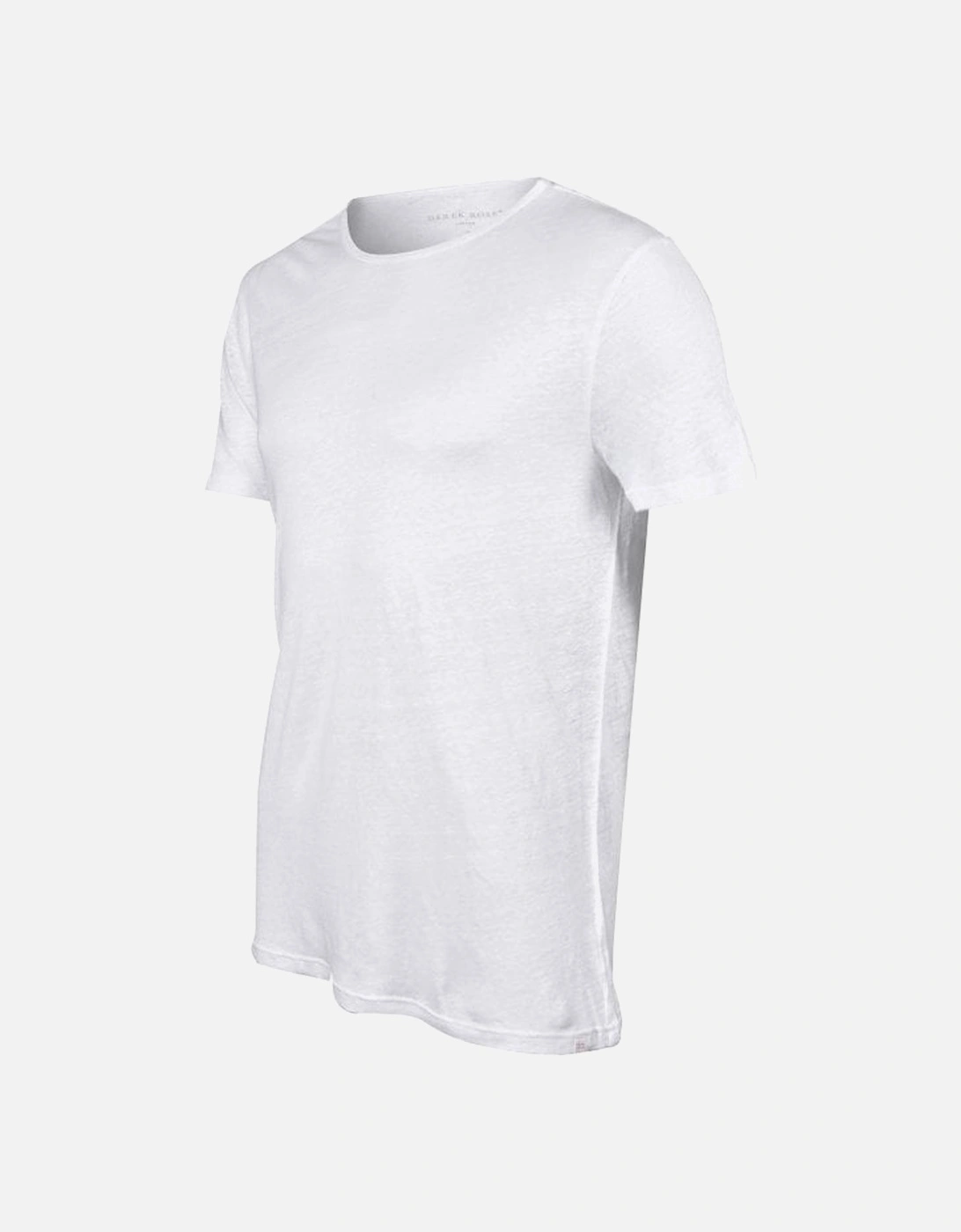 Pure Linen Crew-Neck T-Shirt, White