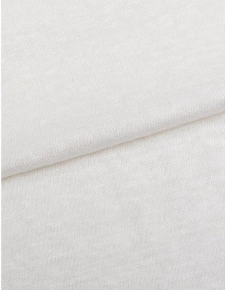 Pure Linen Crew-Neck T-Shirt, White