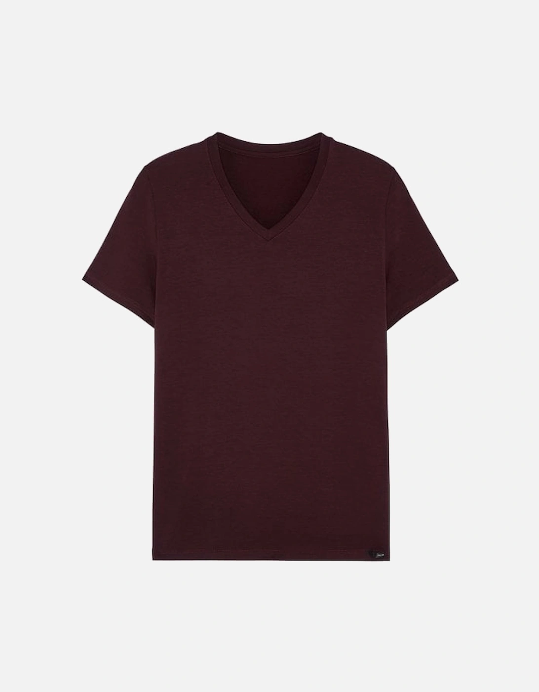 Tencel Soft V-Neck T-Shirt, Burgundy, 5 of 4