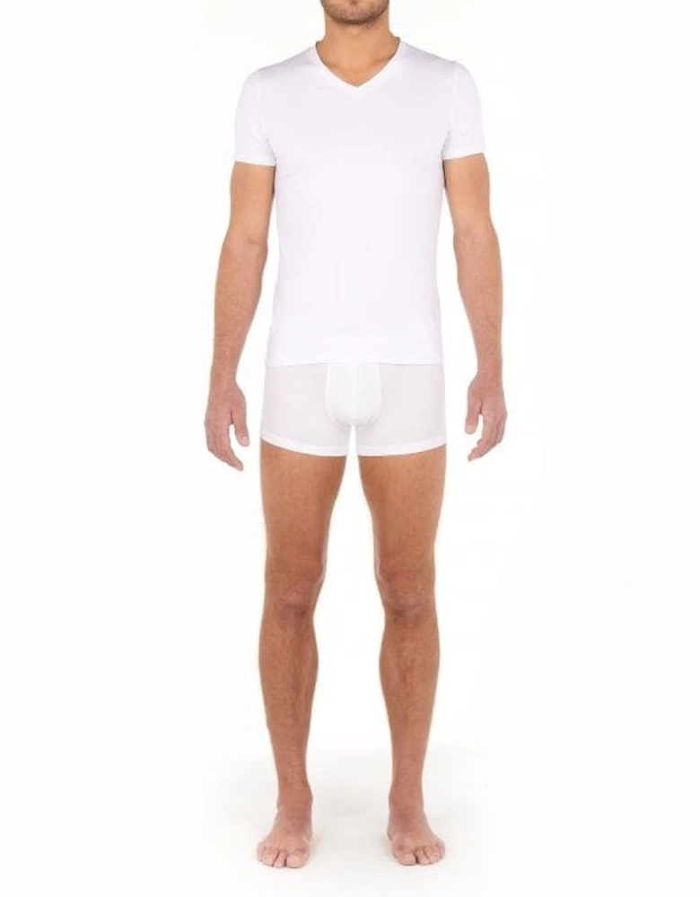Tencel Soft V-Neck T-Shirt, White