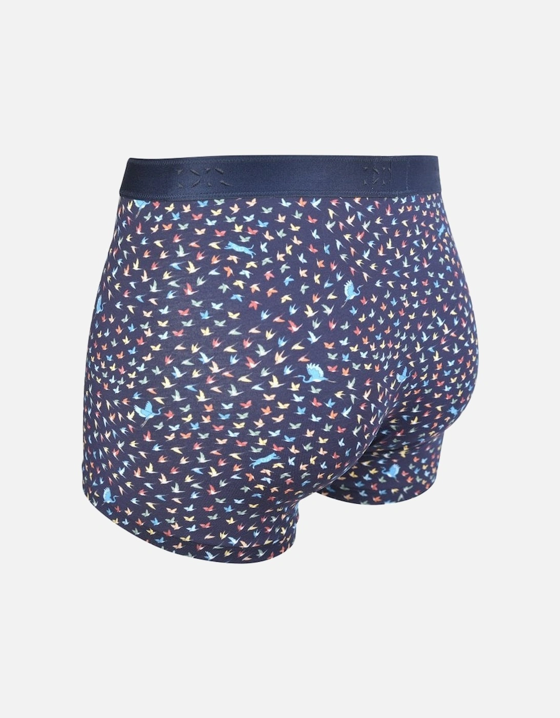 Jack Pima Cotton Stretch Birds Boxer Trunk, Navy