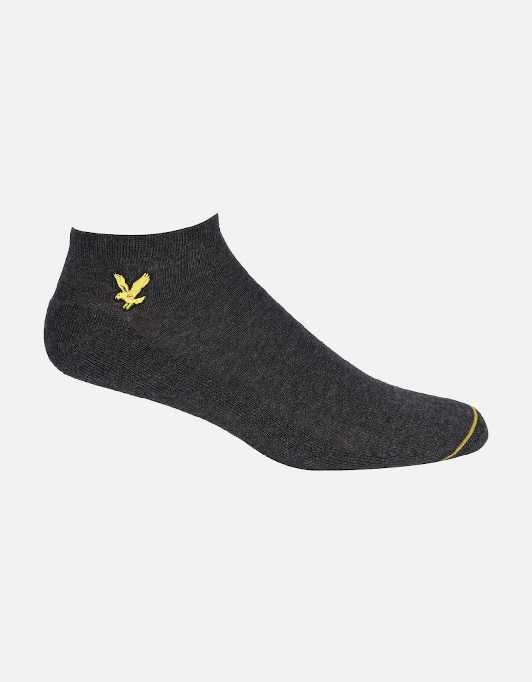 5-Pack Golden Eagle Logo Sports Trainer Socks, Black/White/Grey