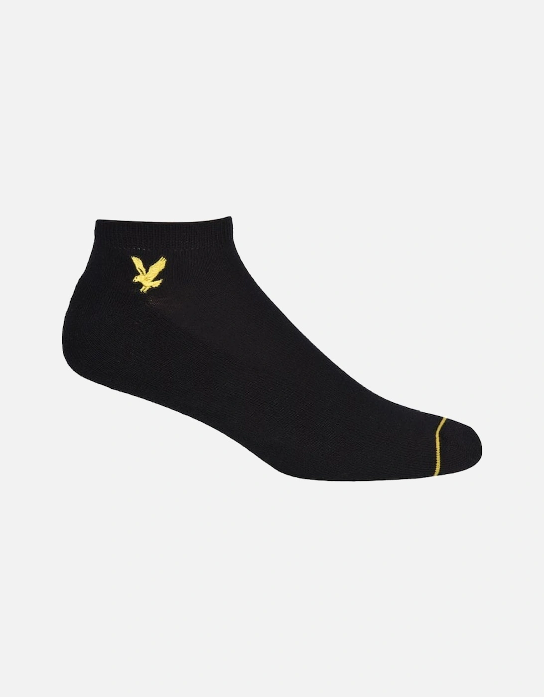 5-Pack Golden Eagle Logo Sports Trainer Socks, Black/White/Grey