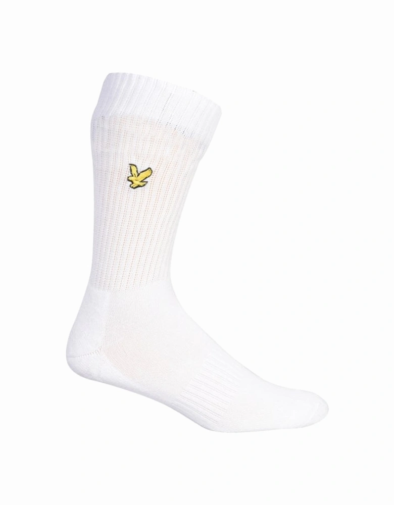 5-Pack Golden Eagle Logo Sports Socks, Black/Grey/White/Navy