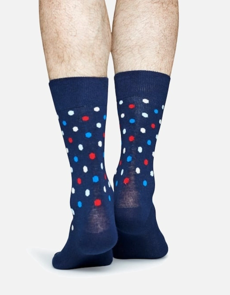 Dot Socks, Navy/multi