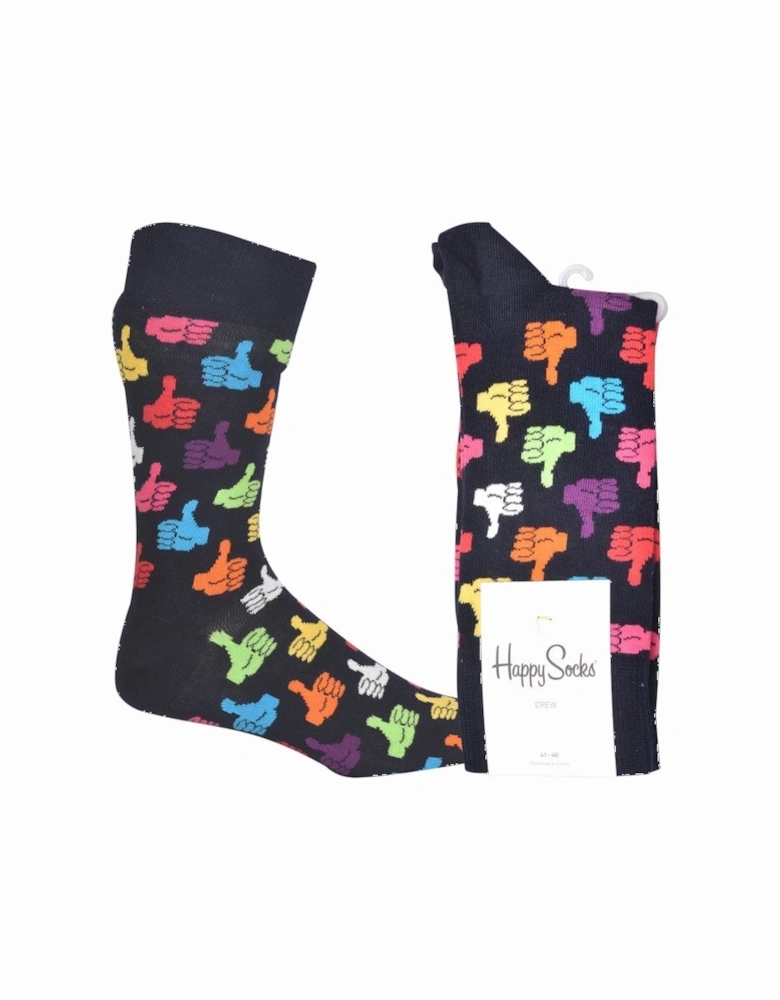 Thumbs Up Socks, Navy/multi