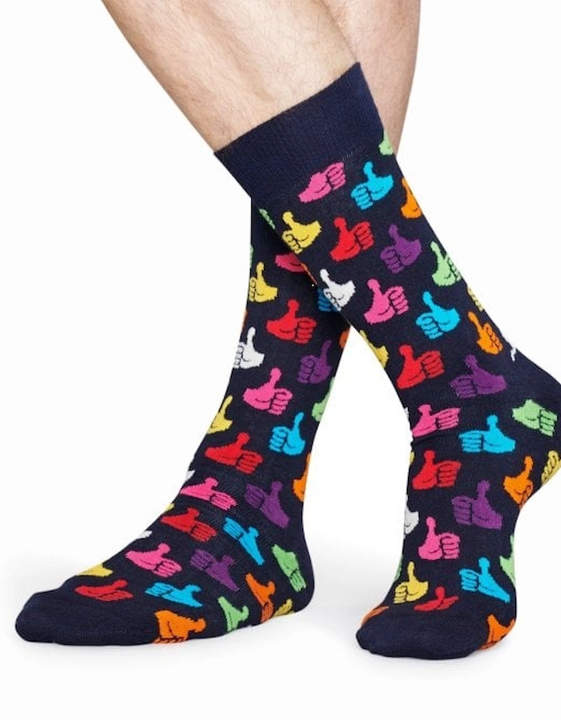 Thumbs Up Socks, Navy/multi