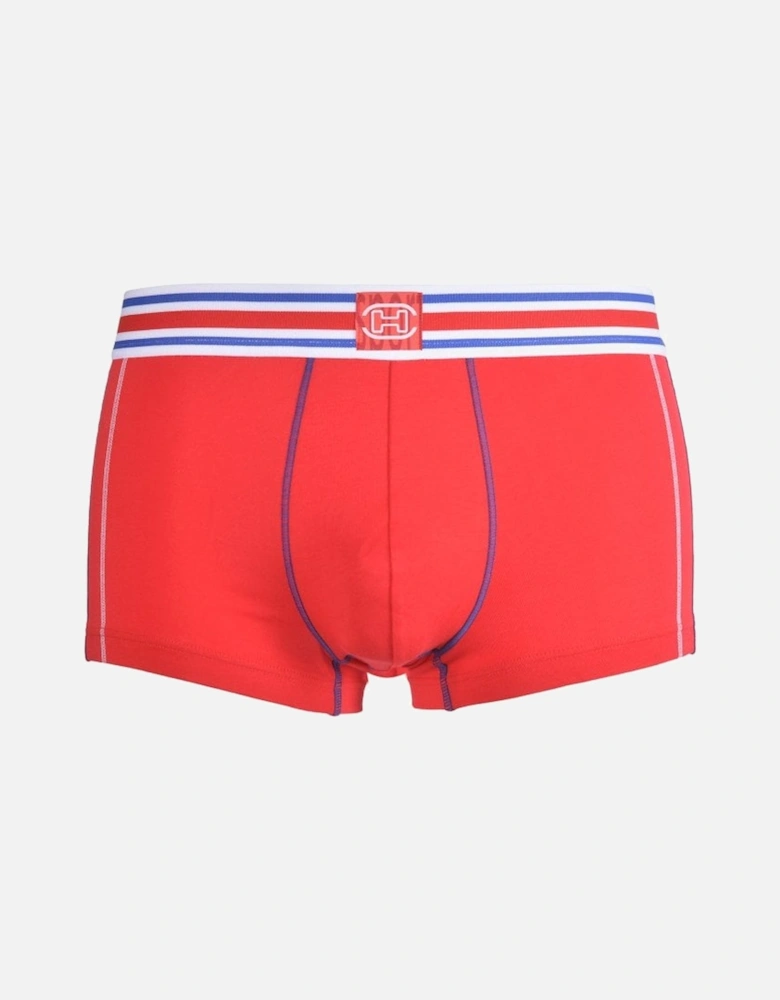 Tie Break Sports Contrast Boxer Trunk, Red