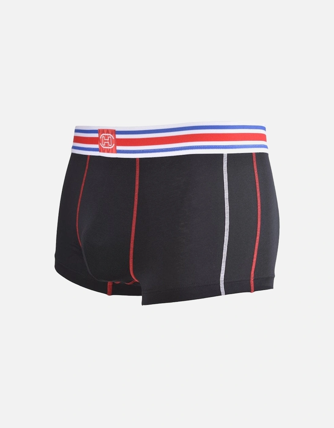 Tie Break Sports Contrast Boxer Trunk, Black