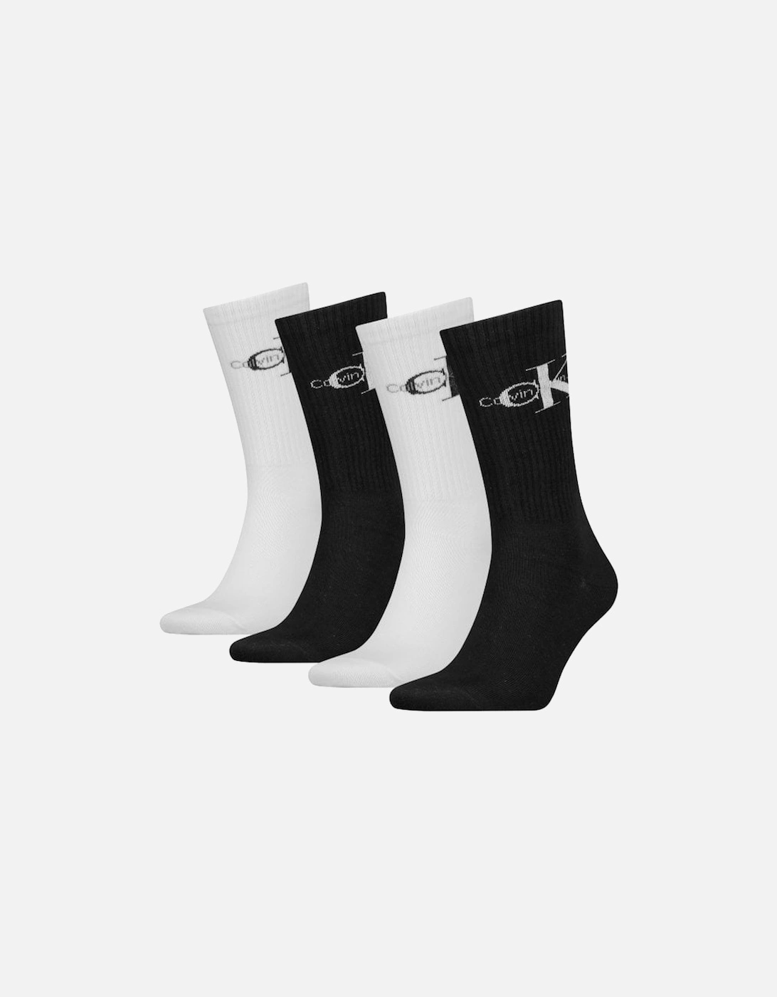 Jeans 4-Pack Logo Sports Socks Gift Tin, Black/White, 4 of 3