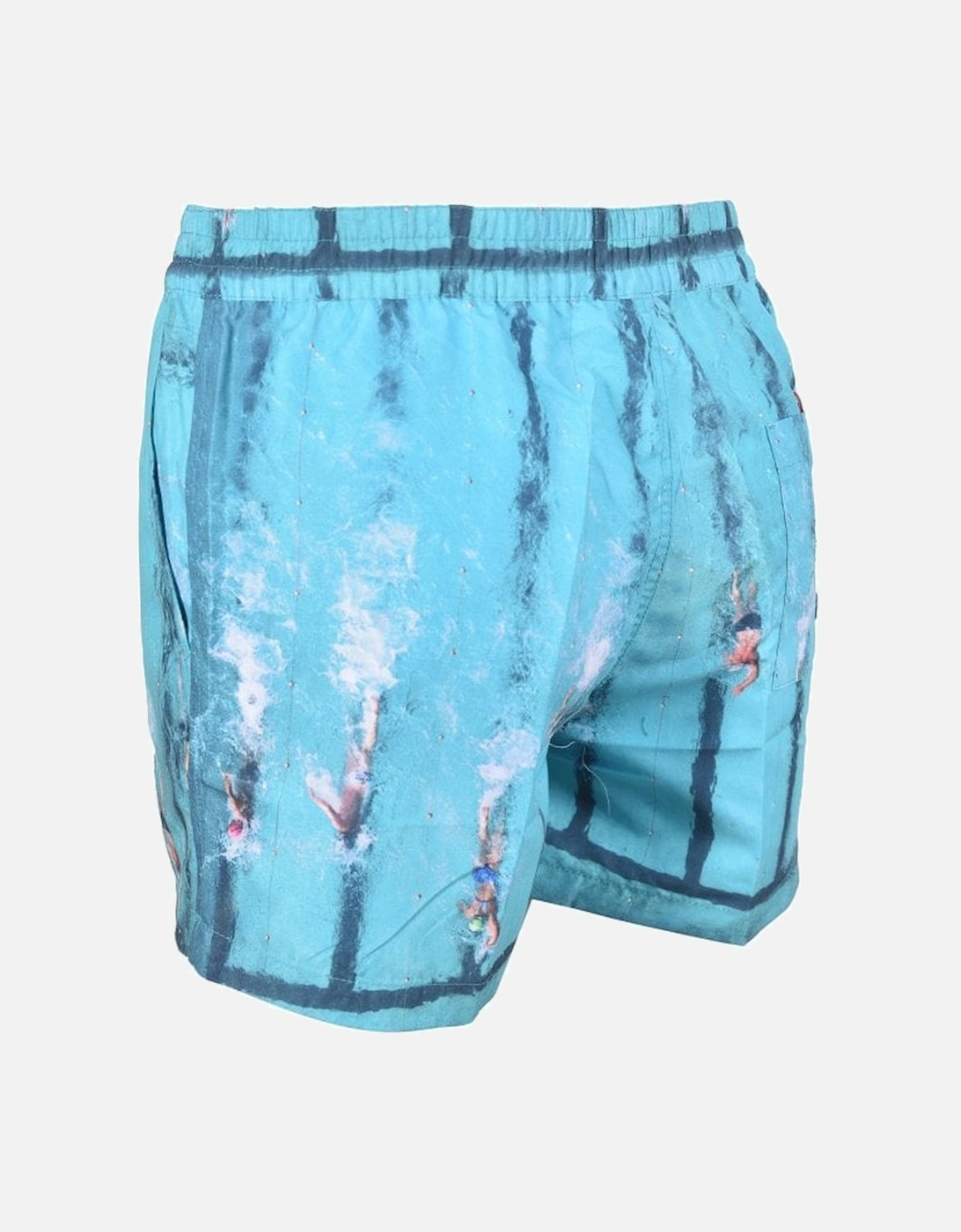Pool Laps Beach-to-Bar Swim Shorts, Blue