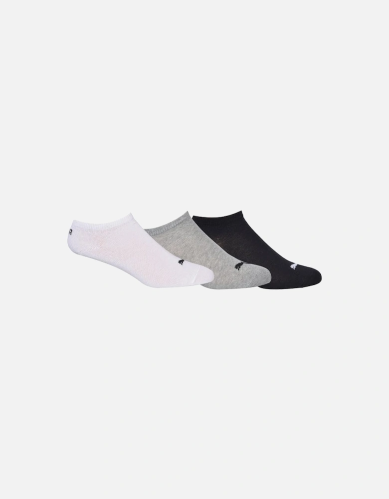 3-Pack Kids Lifestyle Trainer Socks, Grey/White/Black