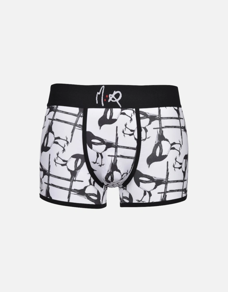 Magpies Boxer Trunk, White/black