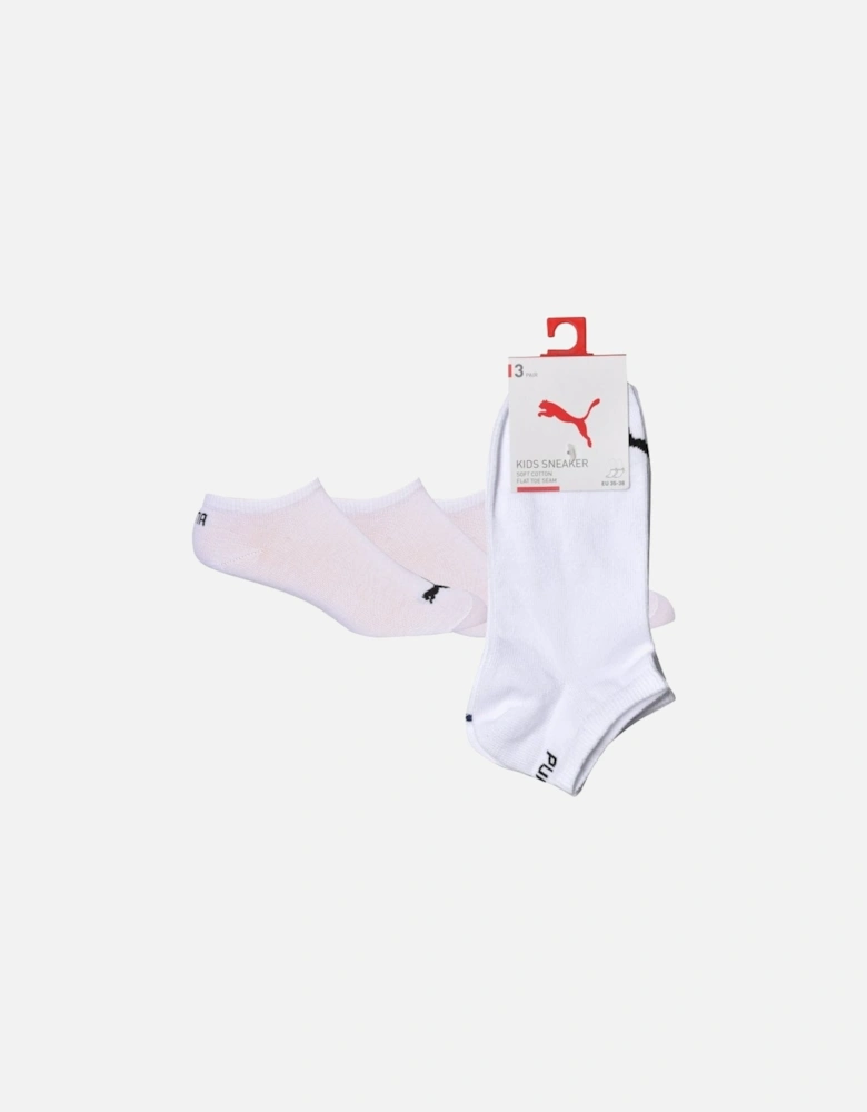 3-Pack Kids Lifestyle Trainer Socks, White