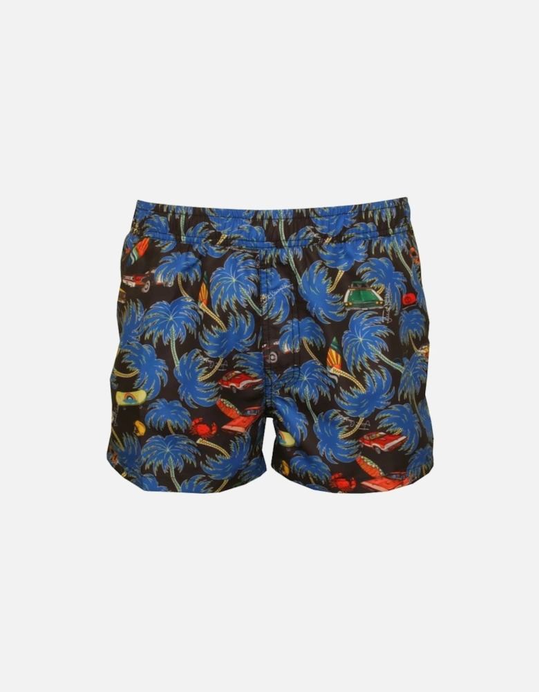 Surf & Cadillacs Swim Shorts, Black/Blue