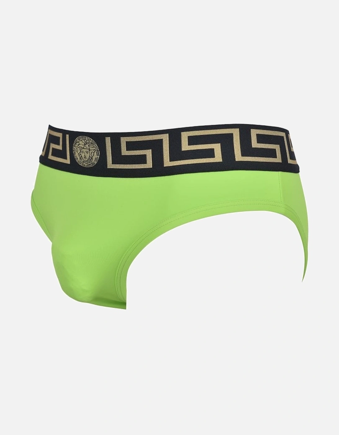 Iconic Luxe Swim Briefs, Lime/black/gold