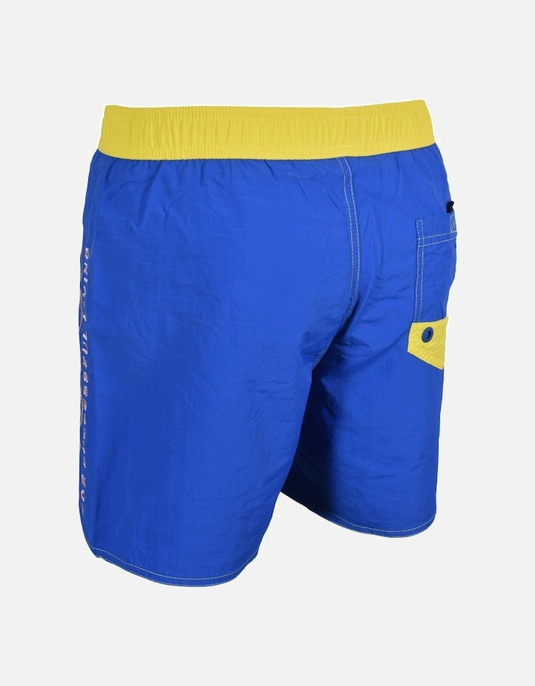 Embroidered Side Logo Swim Shorts, Rich Blue