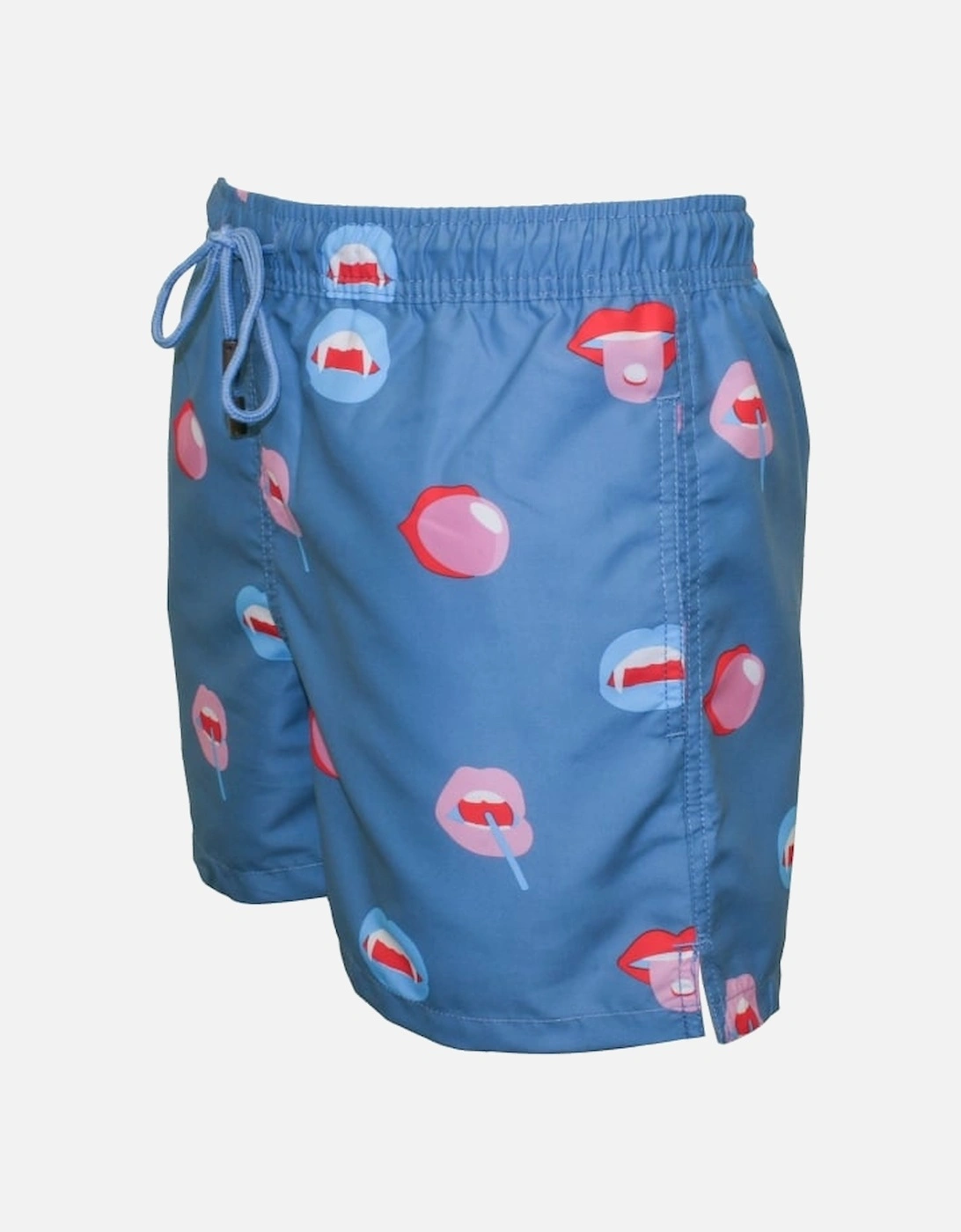 Big Mouth Swim Shorts, Teal Blue