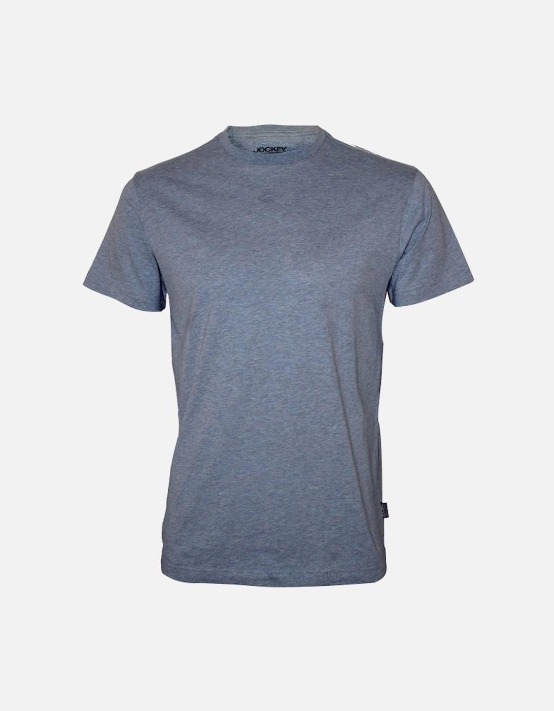 Jersey Cotton Crew-Neck T-Shirt, Blue, 4 of 3