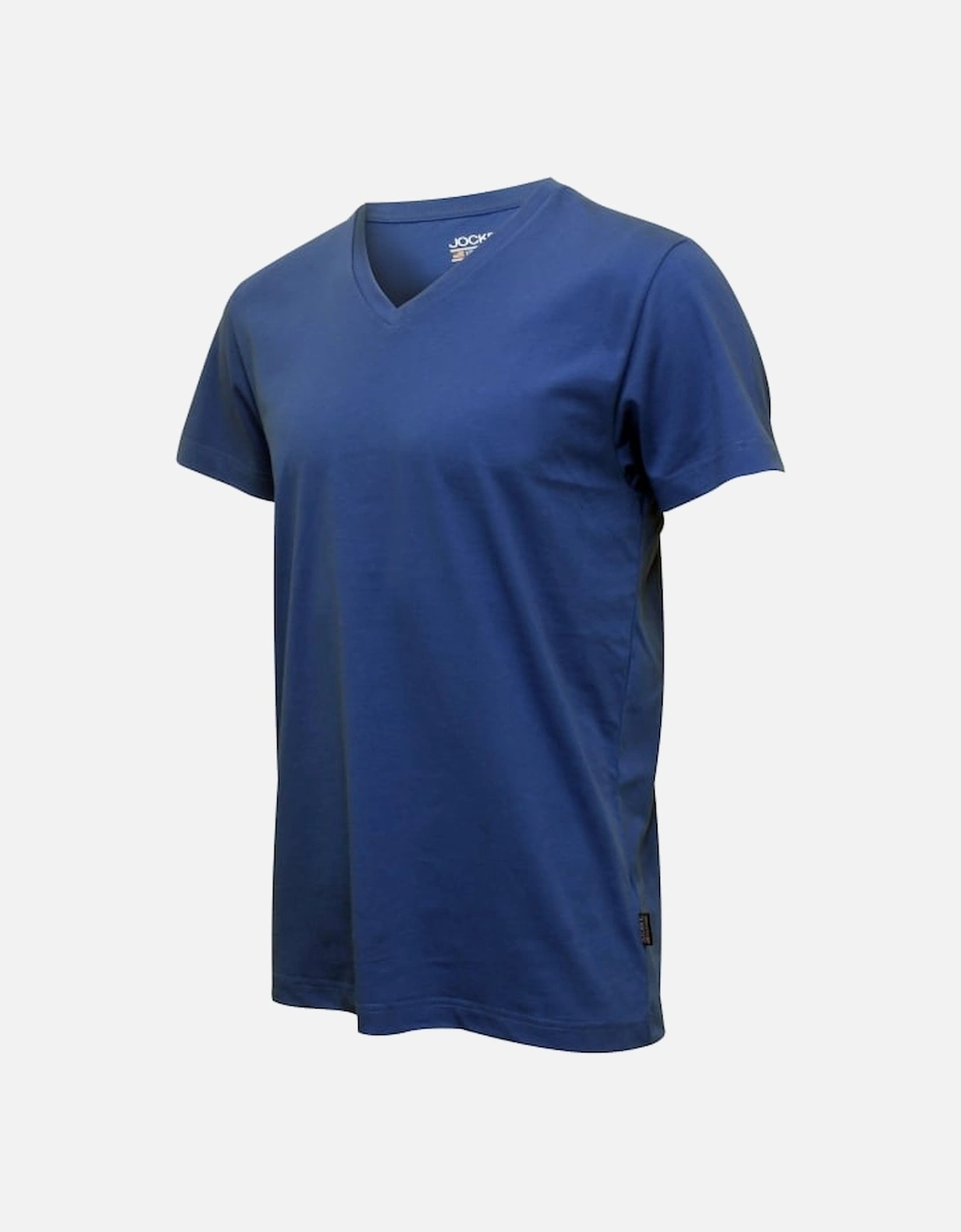 Jersey Cotton V-Neck T-Shirt, Blue