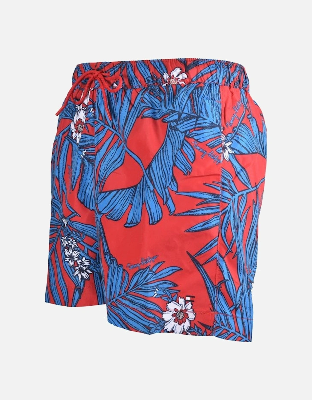 Tropical Swim Shorts, Red/blue